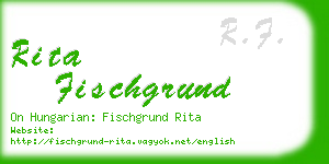 rita fischgrund business card